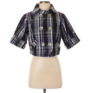 Nicole Benisti Plaid Cropped Jacket